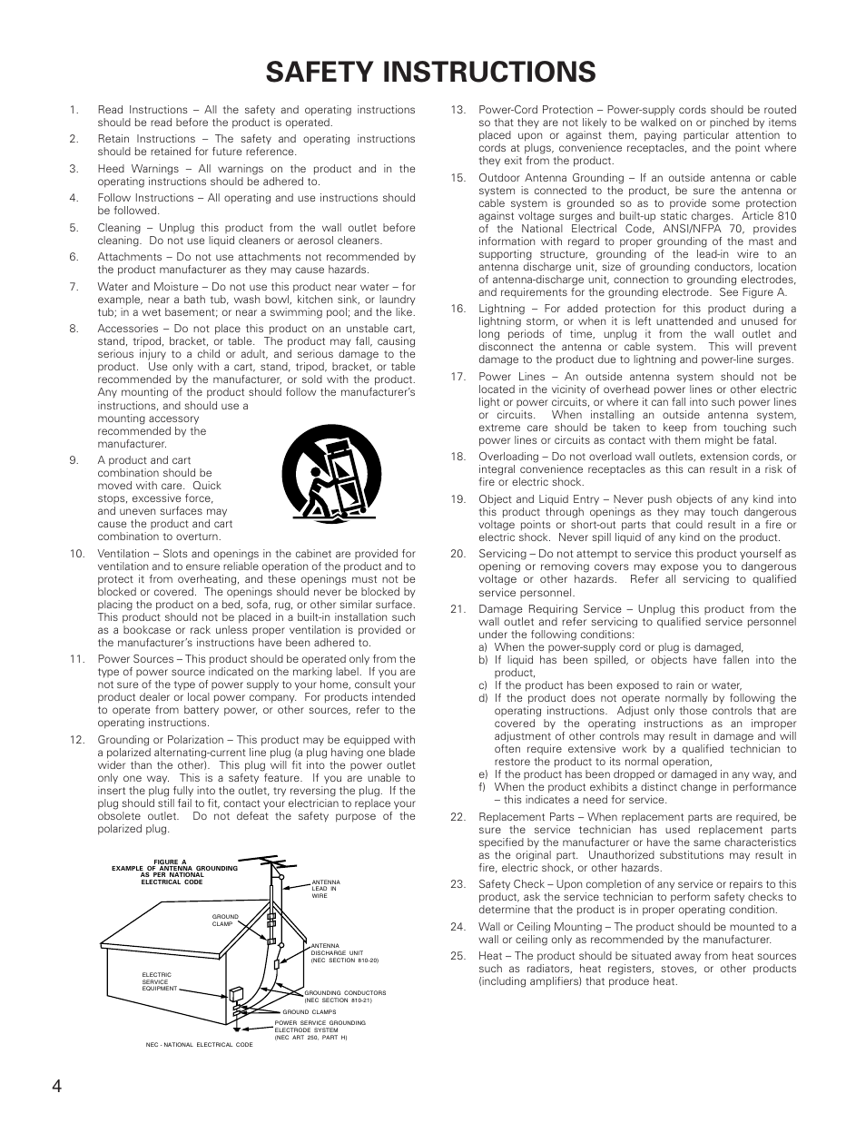 Safety instructions | Denon DN-V1700 User Manual | Page 4 / 104