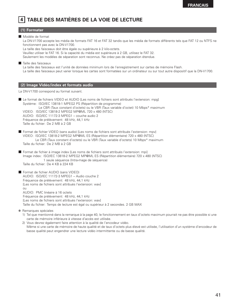 Denon DN-V1700 User Manual | Page 41 / 104