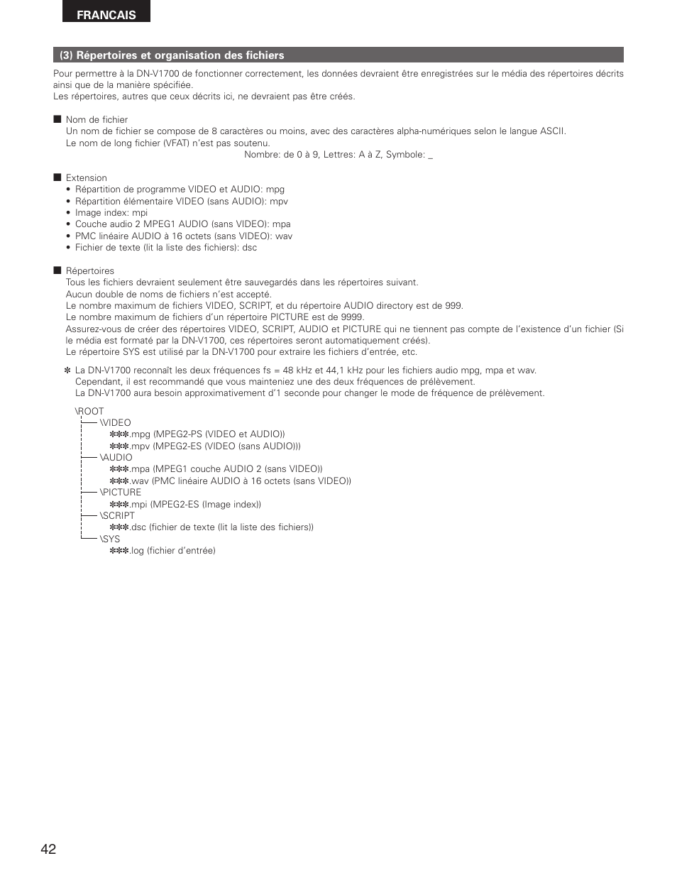 Denon DN-V1700 User Manual | Page 42 / 104