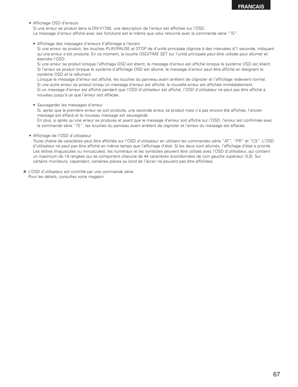 Denon DN-V1700 User Manual | Page 67 / 104