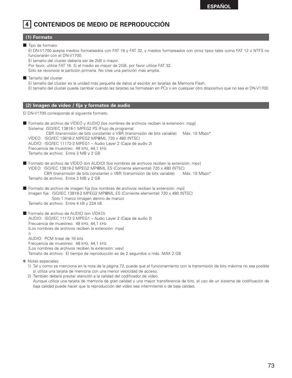 Denon DN-V1700 User Manual | Page 73 / 104