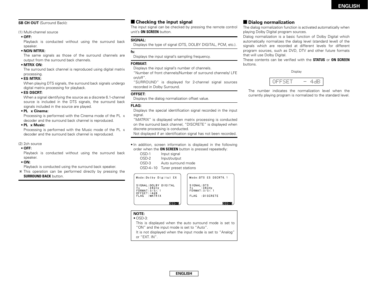 Denon AVR-786 User Manual | Page 27 / 68