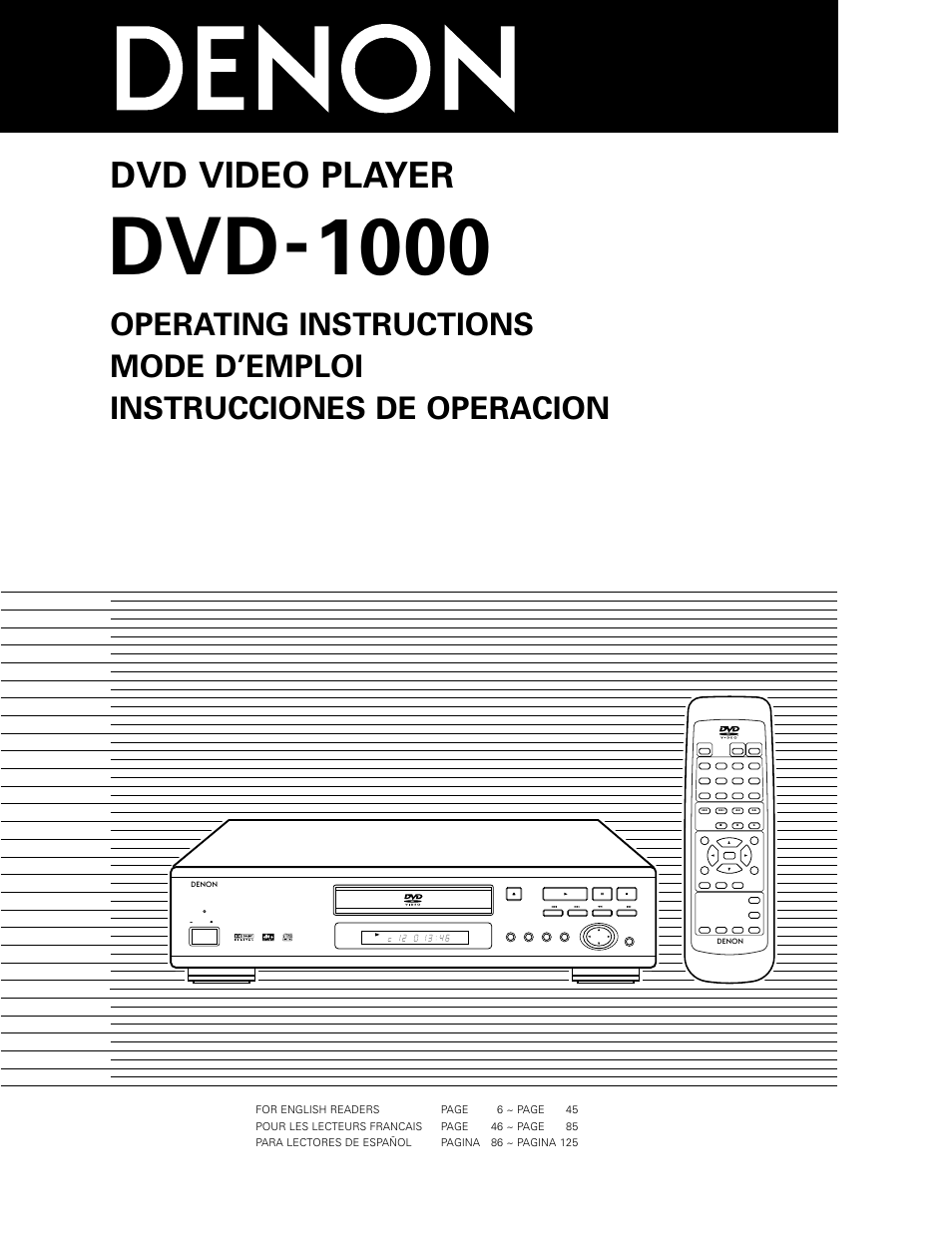 Denon DVD-1000 User Manual | 126 pages