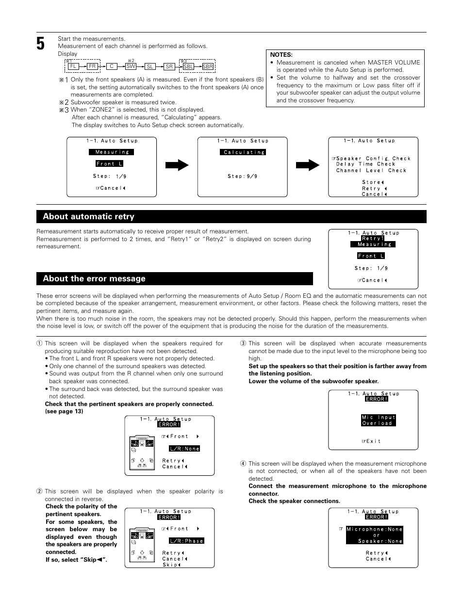 About automatic retry, About the error message | Denon AVR-985 User Manual | Page 23 / 100