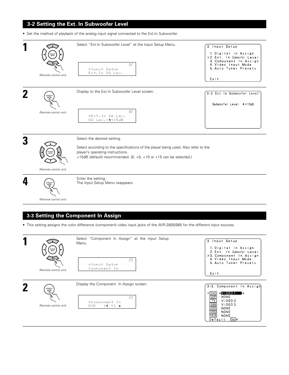 Denon AVR-985 User Manual | Page 38 / 100