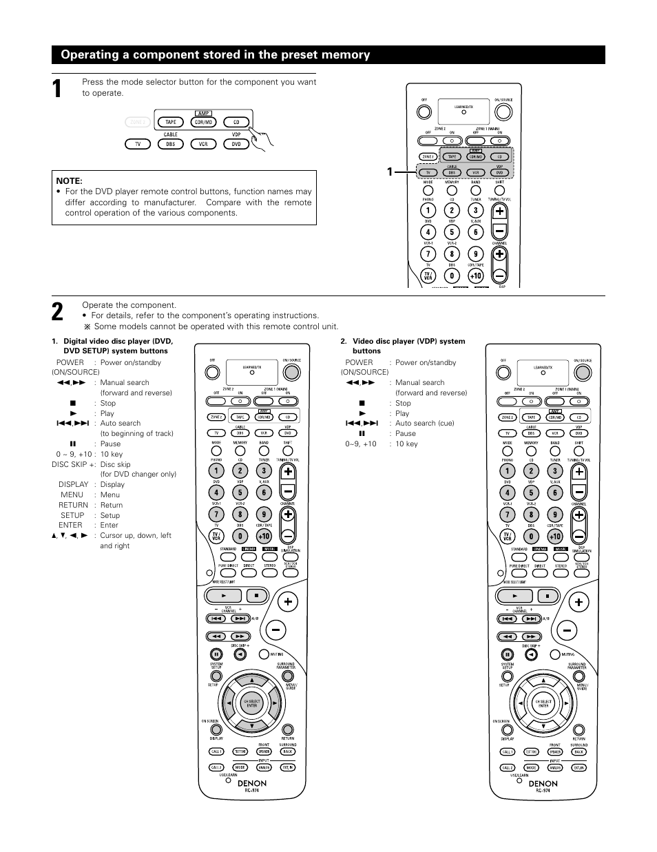 Denon AVR-985 User Manual | Page 51 / 100