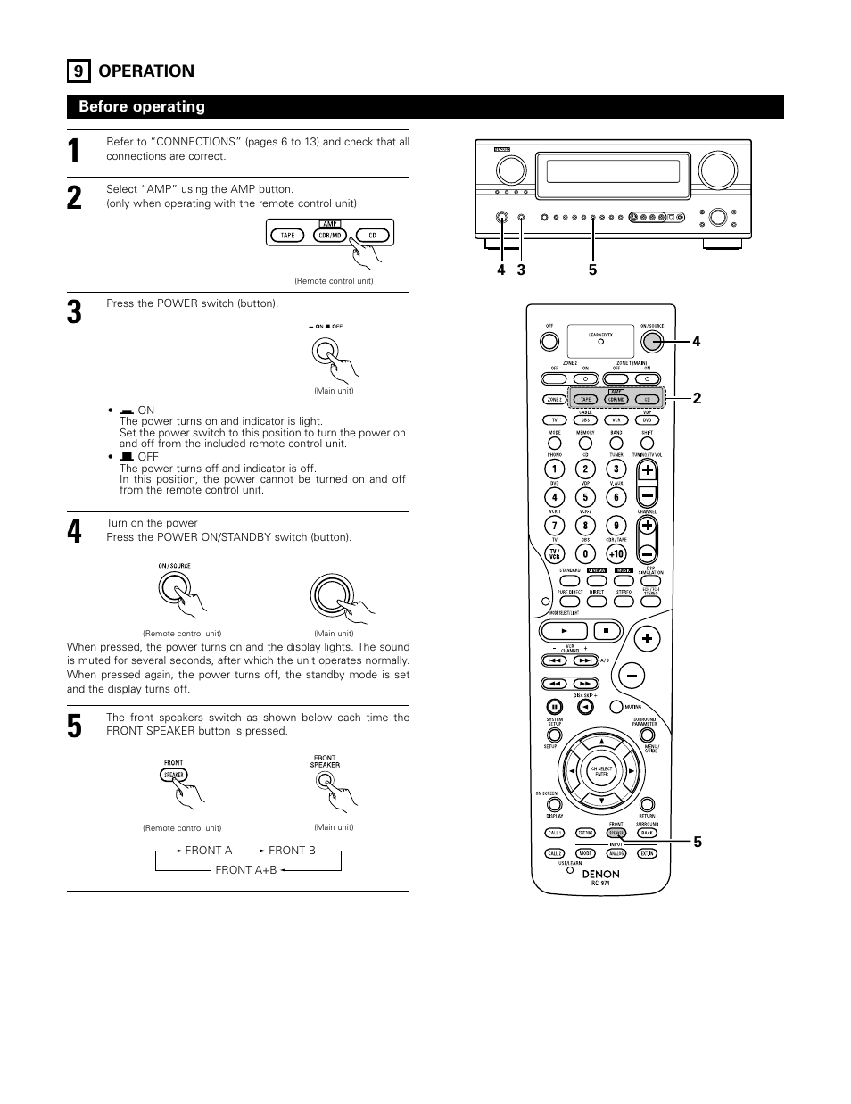 Denon AVR-985 User Manual | Page 58 / 100