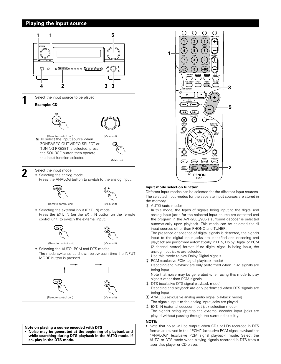 Denon AVR-985 User Manual | Page 59 / 100