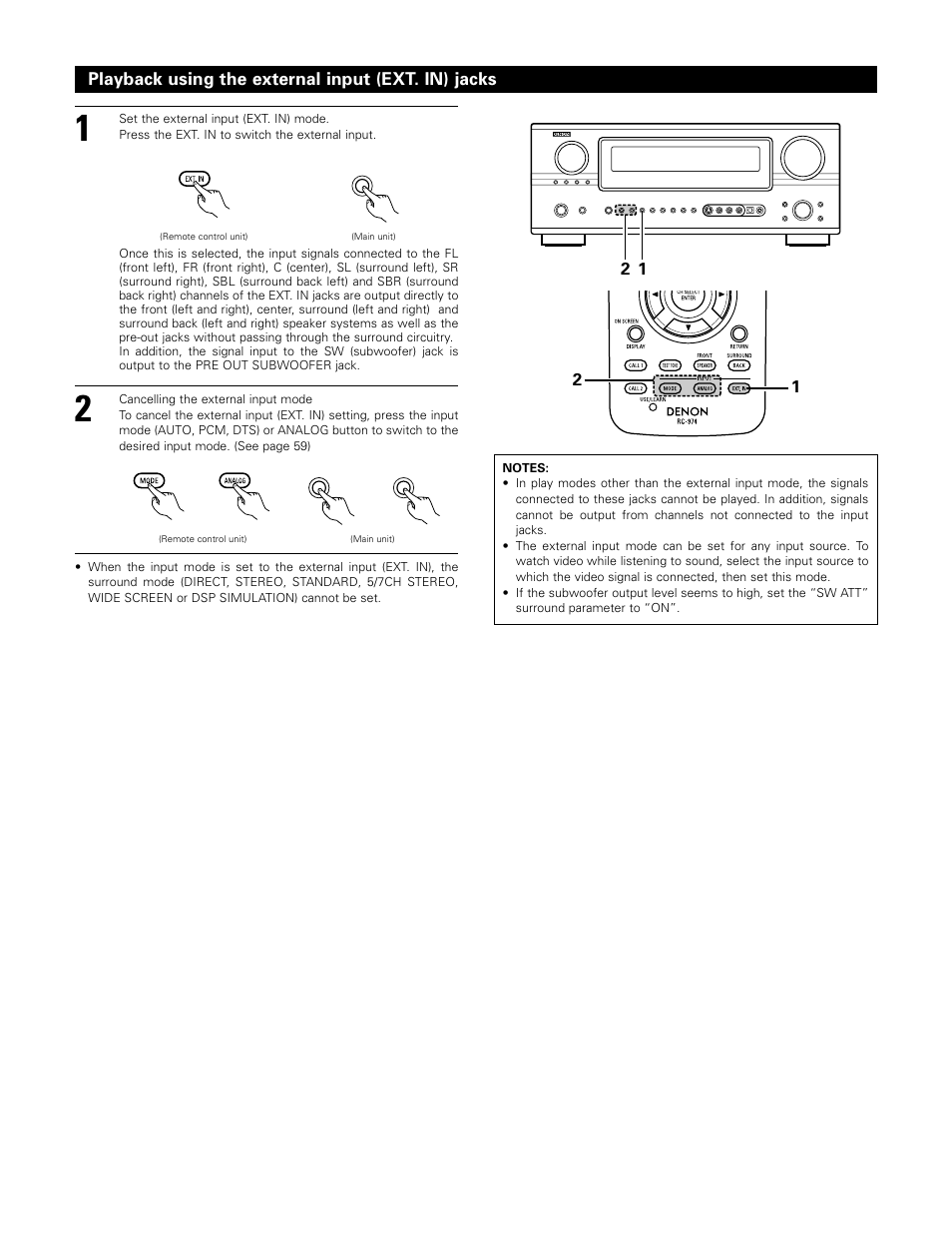 Denon AVR-985 User Manual | Page 61 / 100
