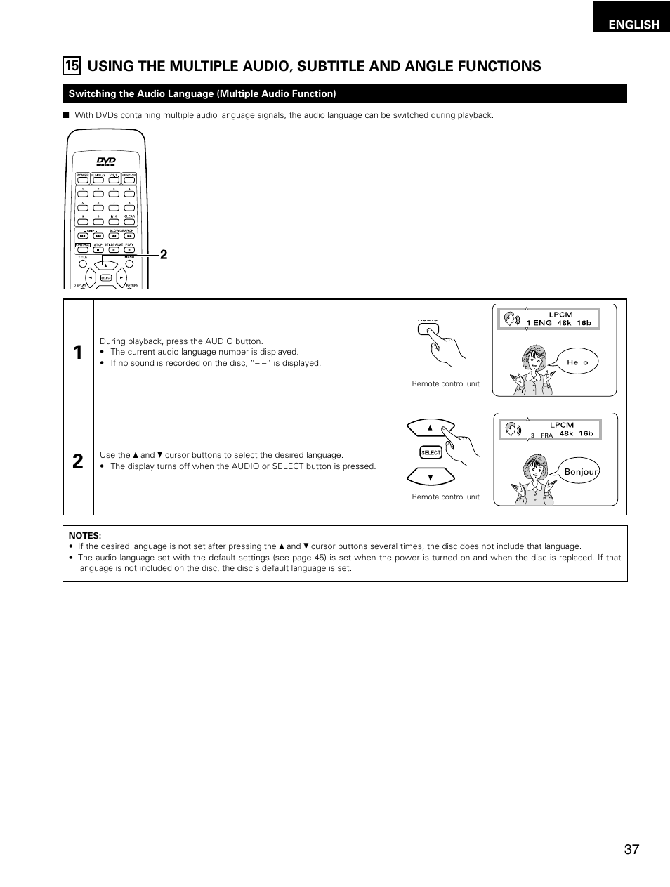 Denon DMV-3700 User Manual | Page 37 / 62