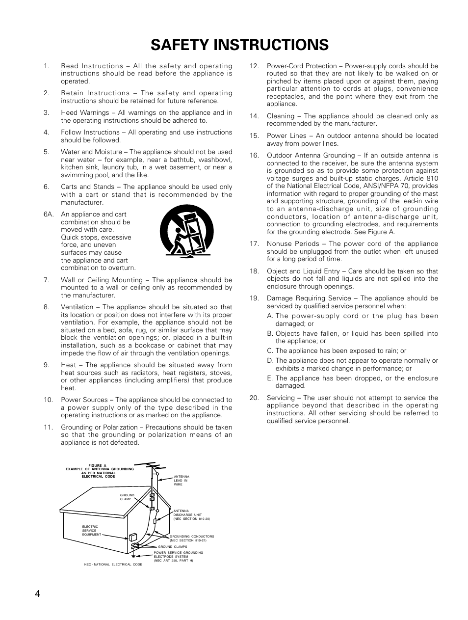 Safety instructions | Denon DMV-3700 User Manual | Page 4 / 62