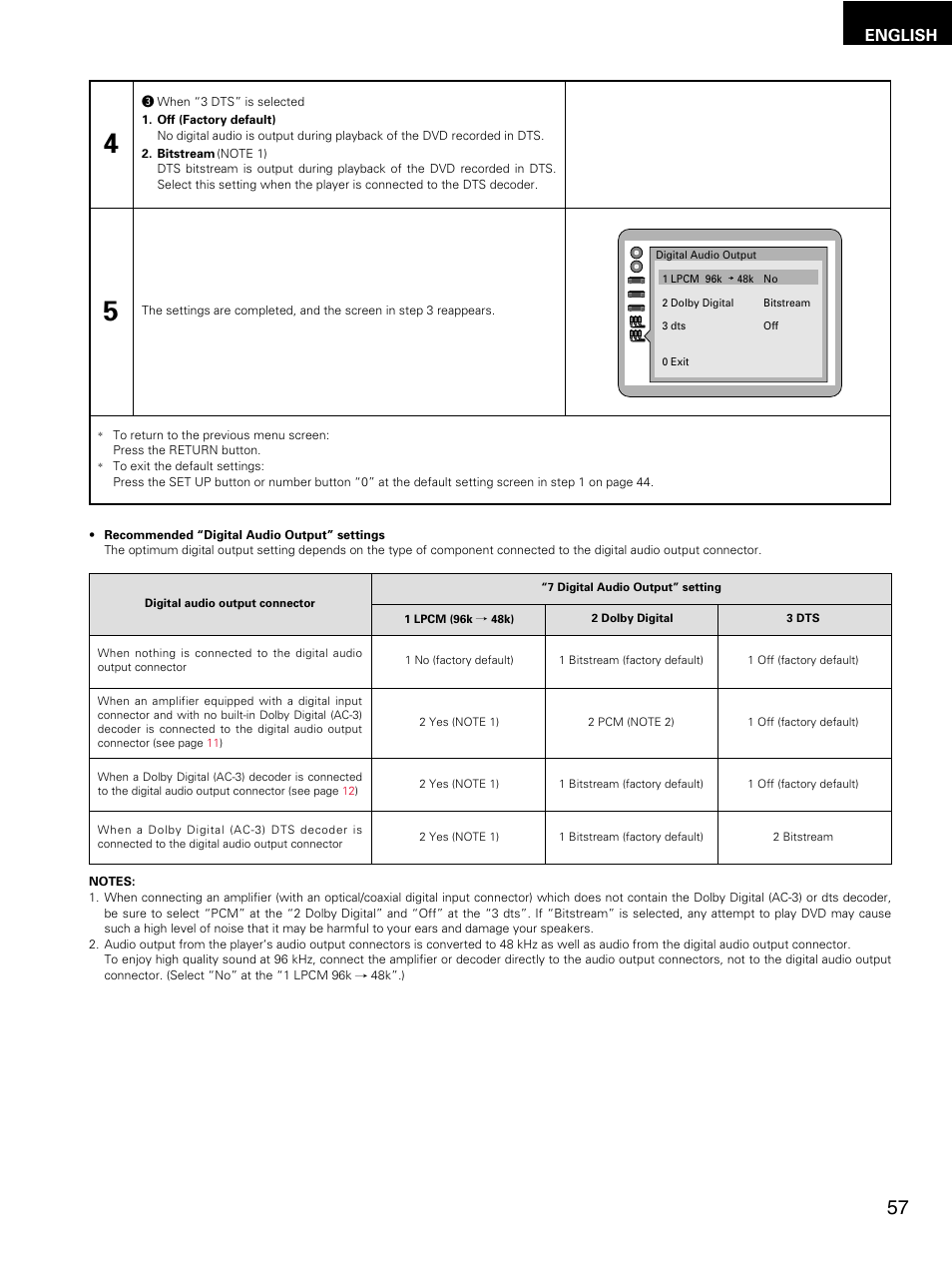 English | Denon DMV-3700 User Manual | Page 57 / 62