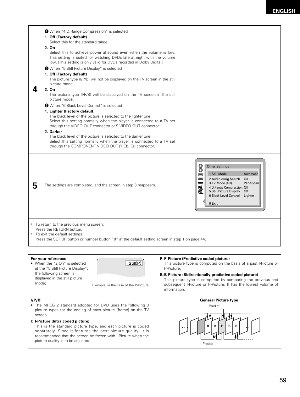 English | Denon DMV-3700 User Manual | Page 59 / 62