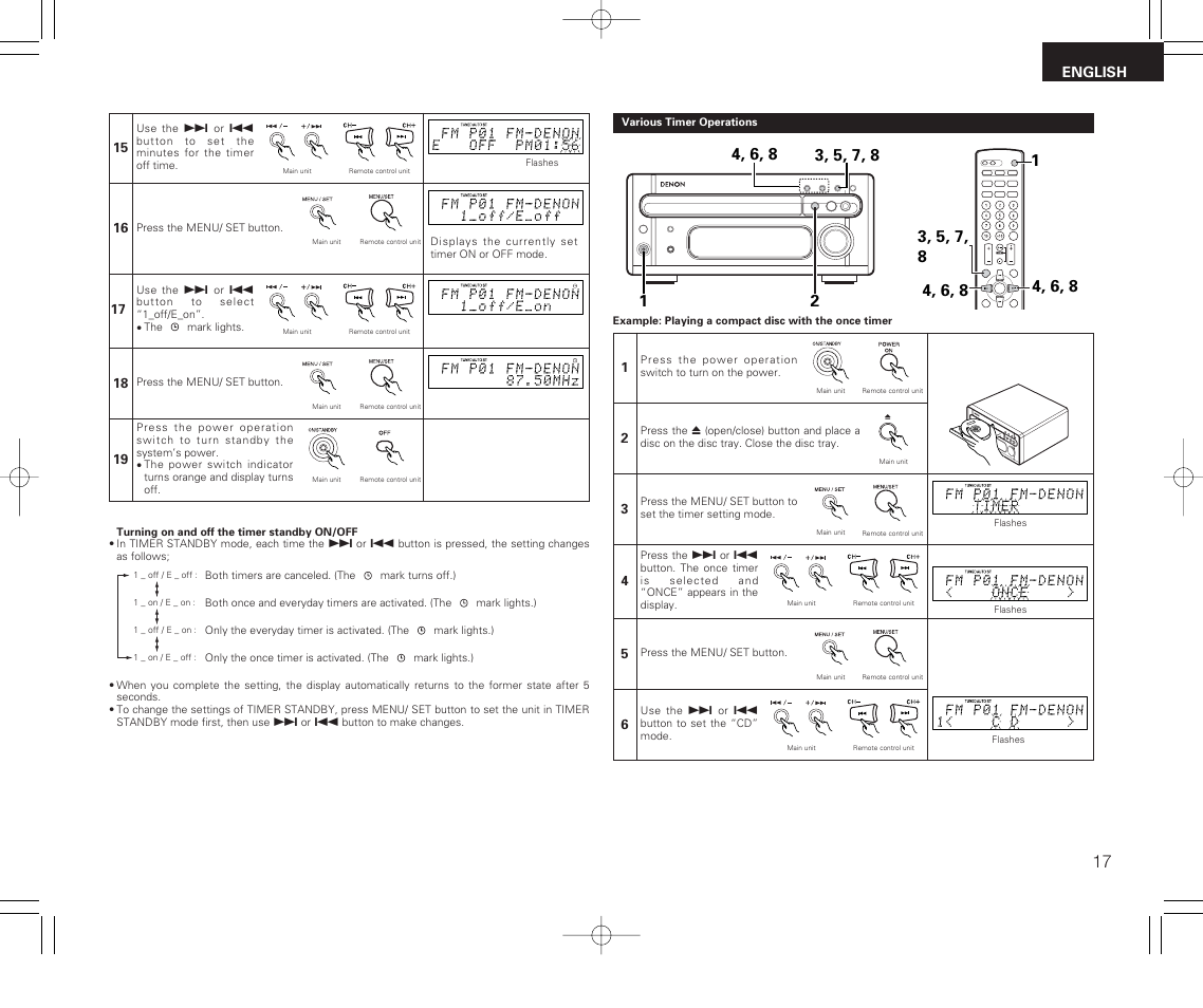 Denon RCD-M33 User Manual | Page 17 / 74