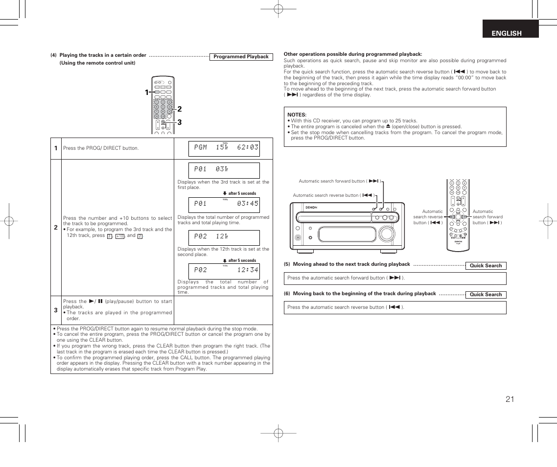 Denon RCD-M33 User Manual | Page 21 / 74