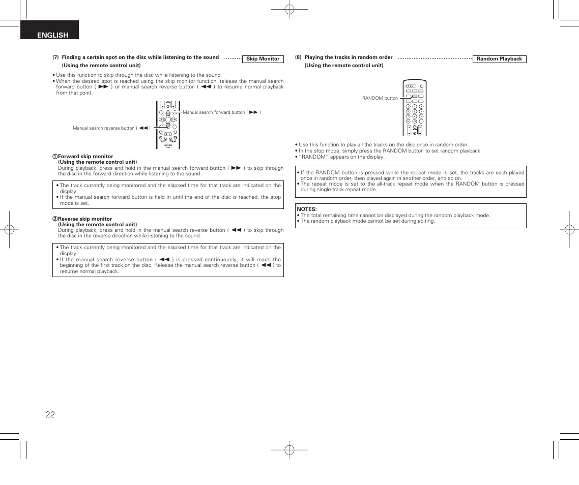 Denon RCD-M33 User Manual | Page 22 / 74