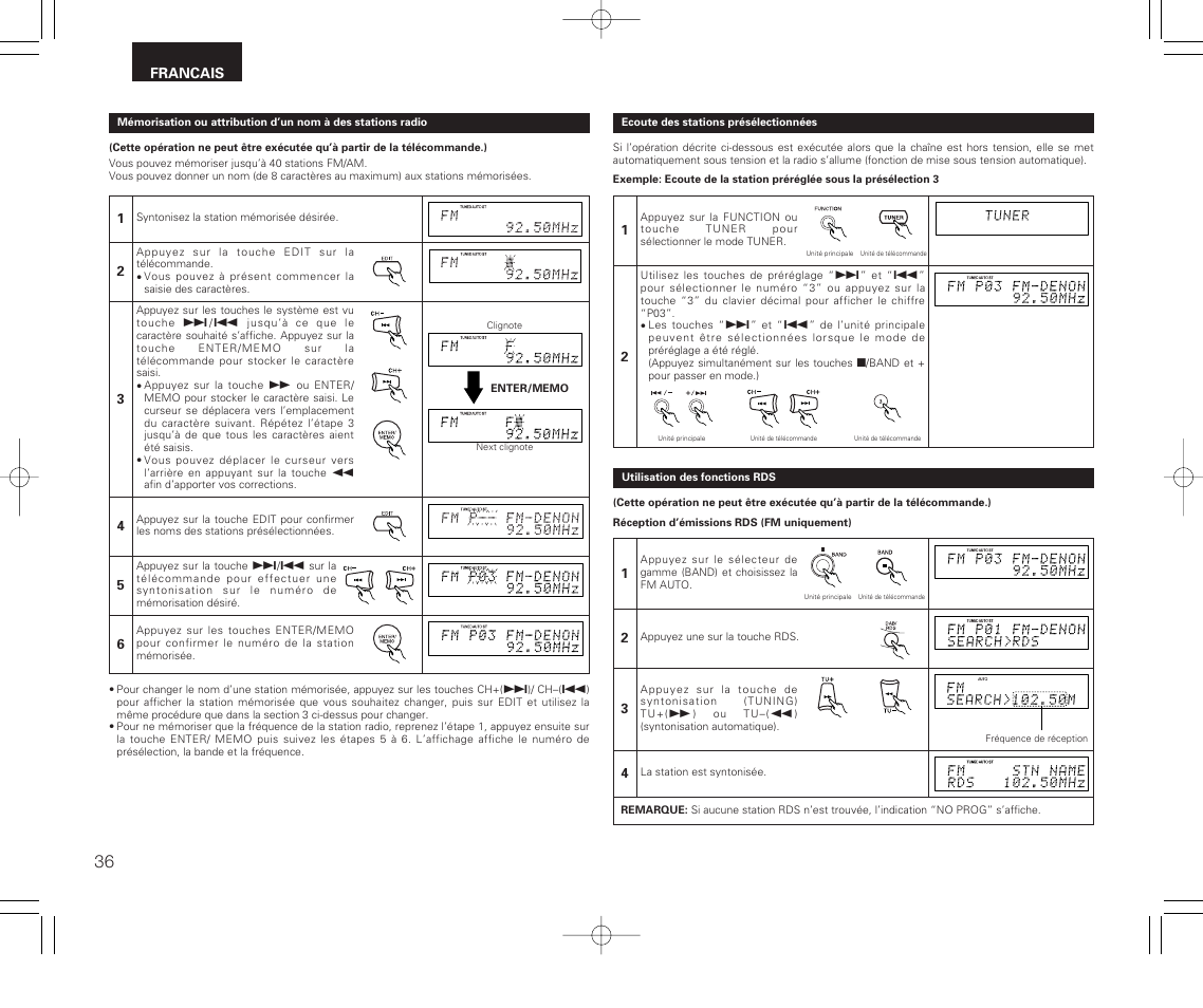 Denon RCD-M33 User Manual | Page 36 / 74