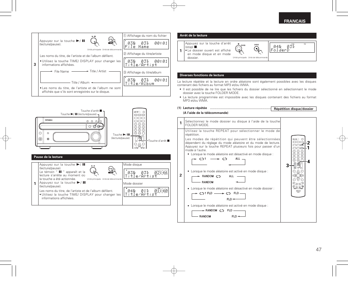 Denon RCD-M33 User Manual | Page 47 / 74