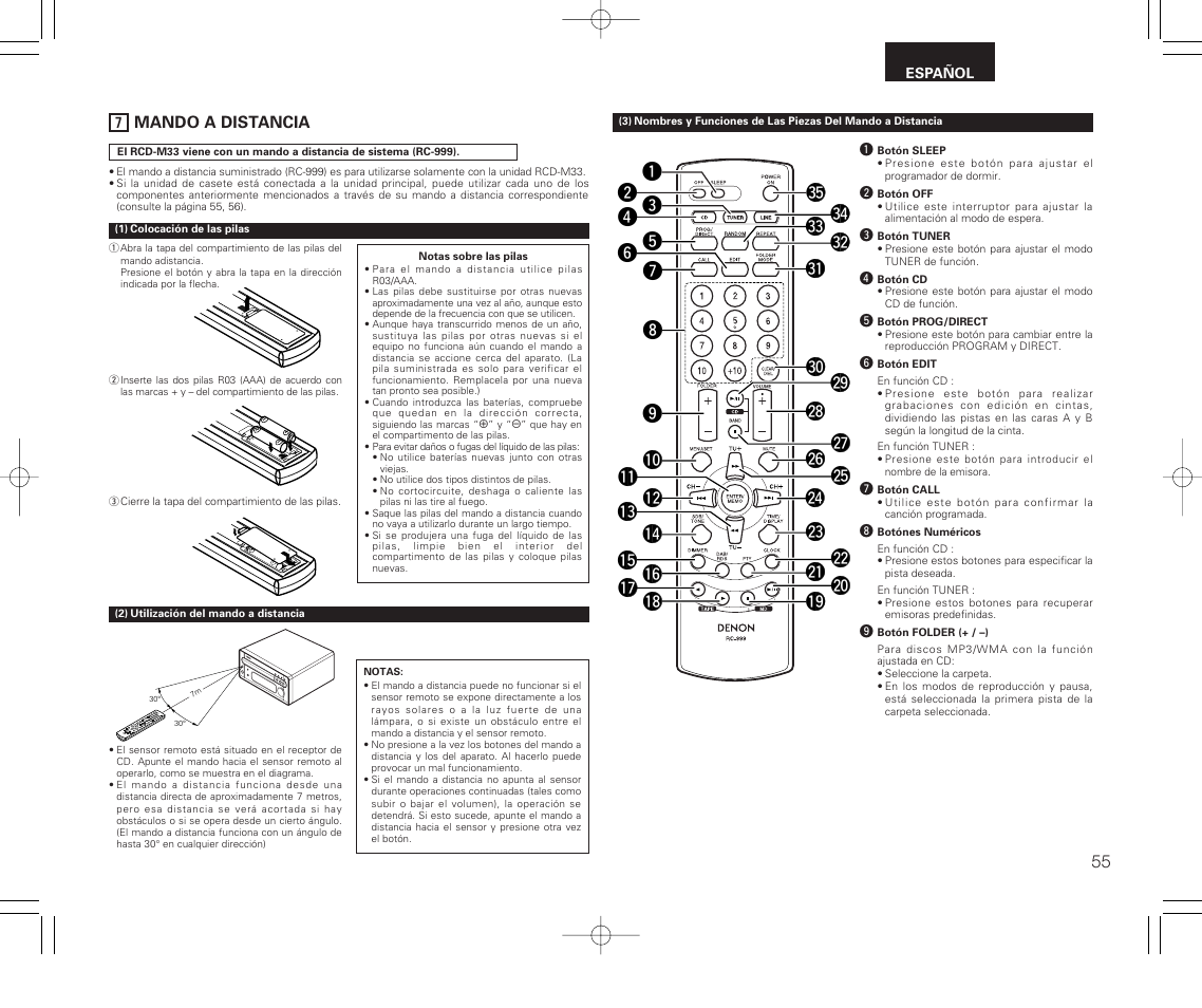Denon RCD-M33 User Manual | Page 55 / 74