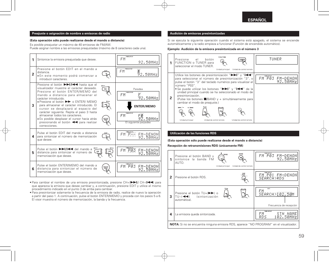 Denon RCD-M33 User Manual | Page 59 / 74