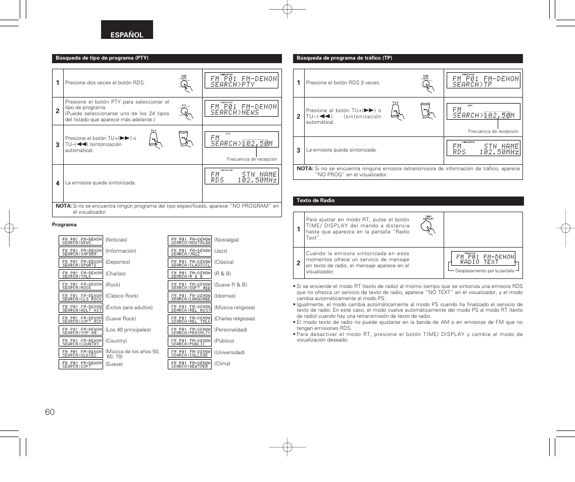 Denon RCD-M33 User Manual | Page 60 / 74