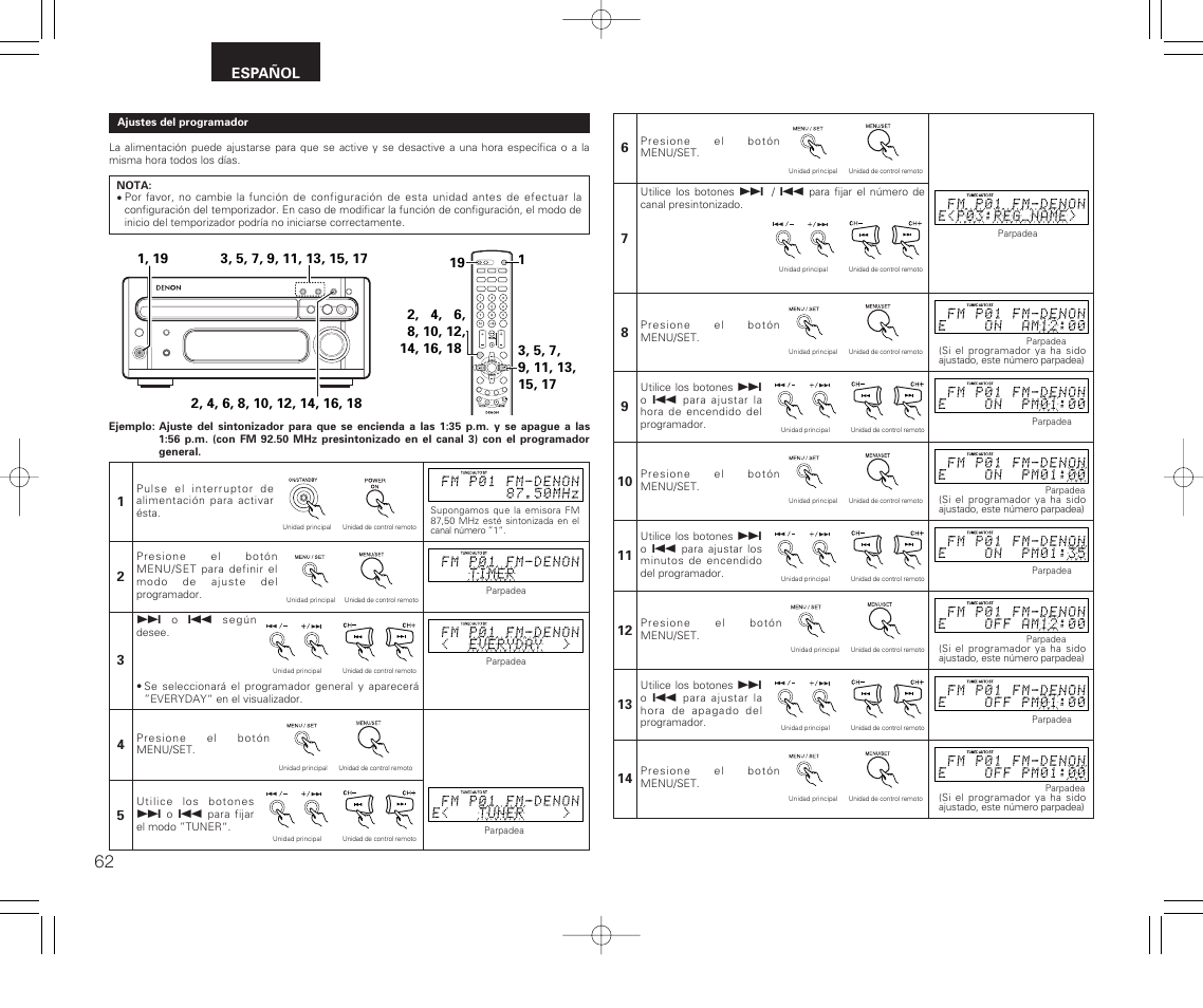 Denon RCD-M33 User Manual | Page 62 / 74