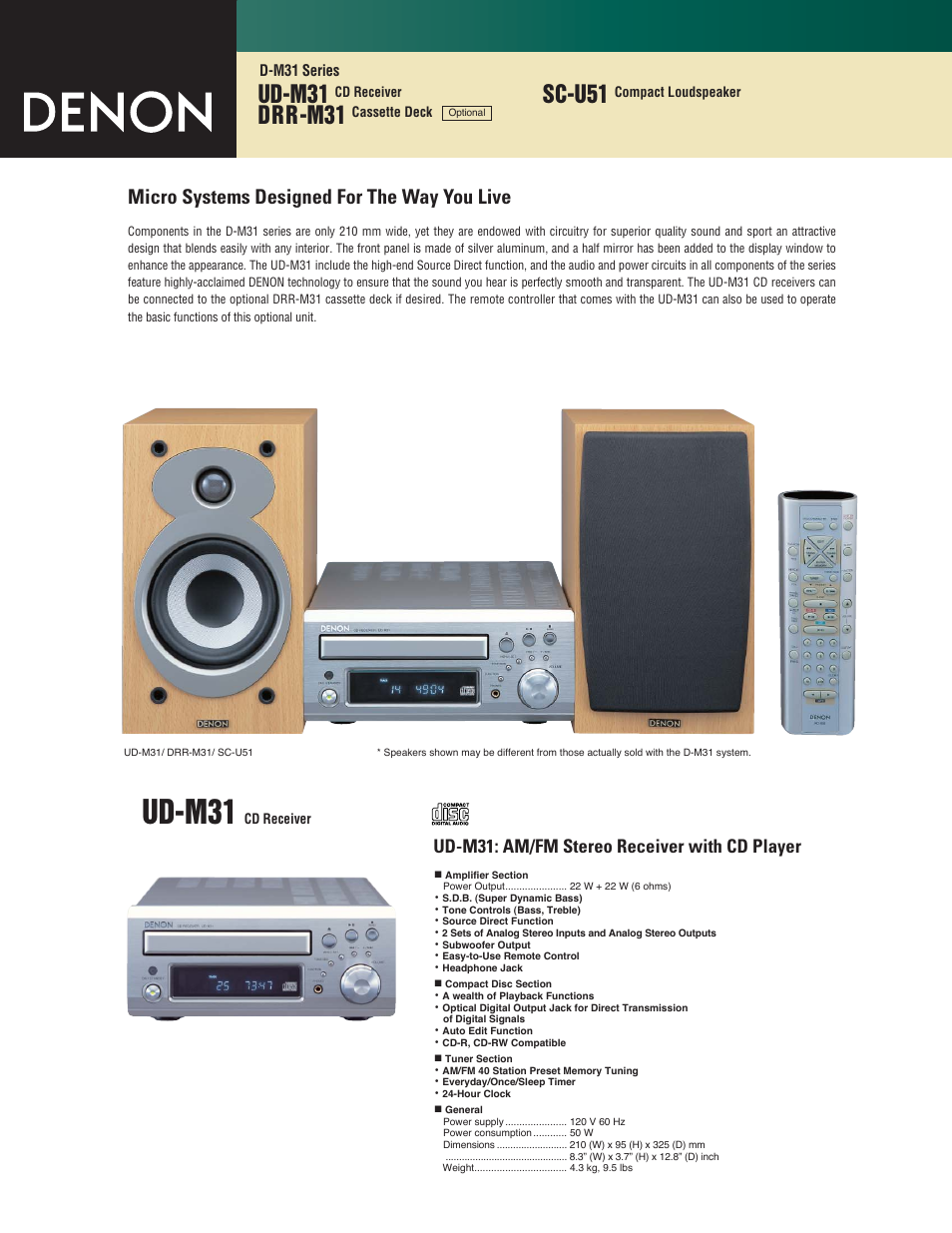 Denon SC-U51 User Manual | 2 pages