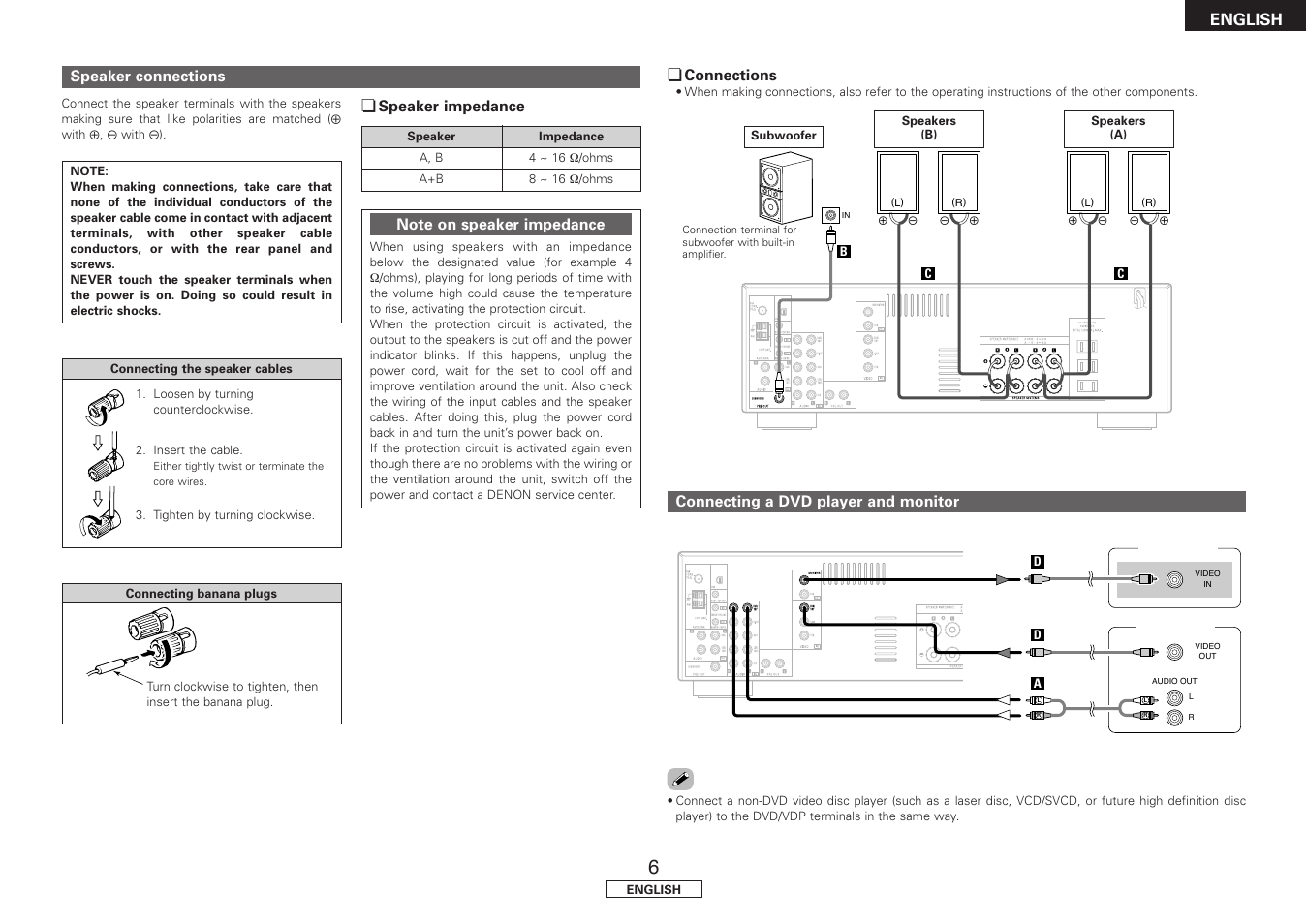 English | Denon DRA-37 User Manual | Page 9 / 30