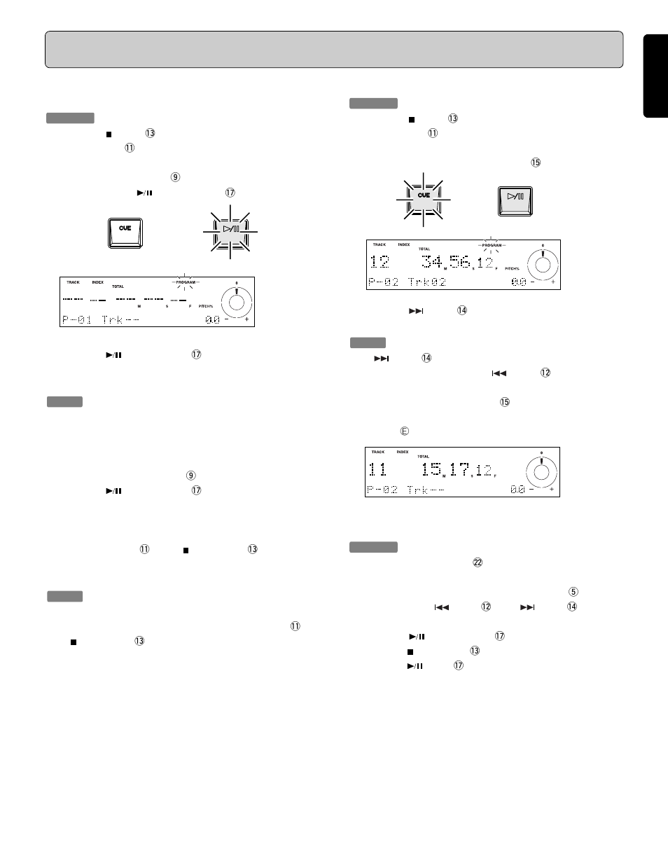 Playback using the program function, Registration, Switching program playback off | Denon PMD340 User Manual | Page 15 / 27