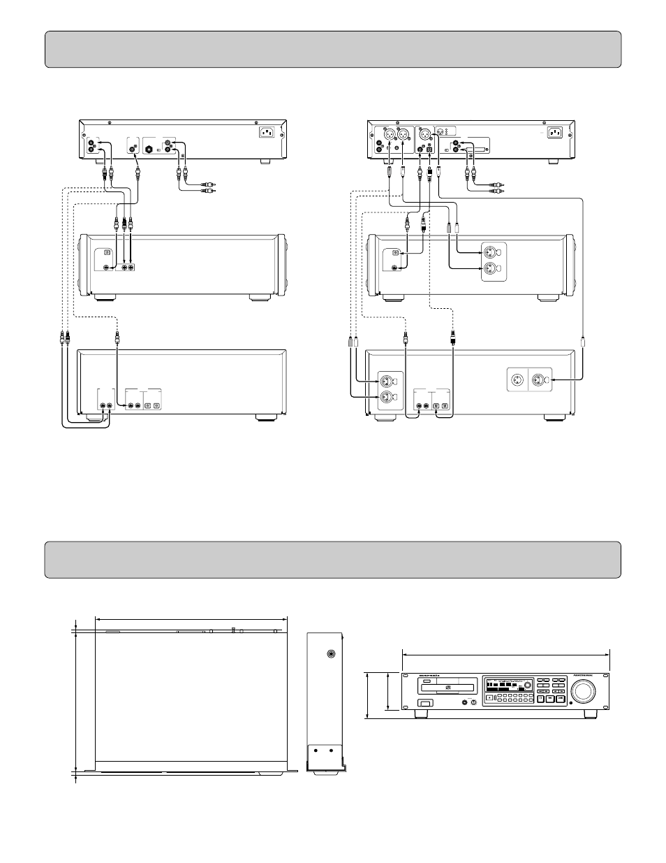 External dimensions connection | Denon PMD340 User Manual | Page 26 / 27