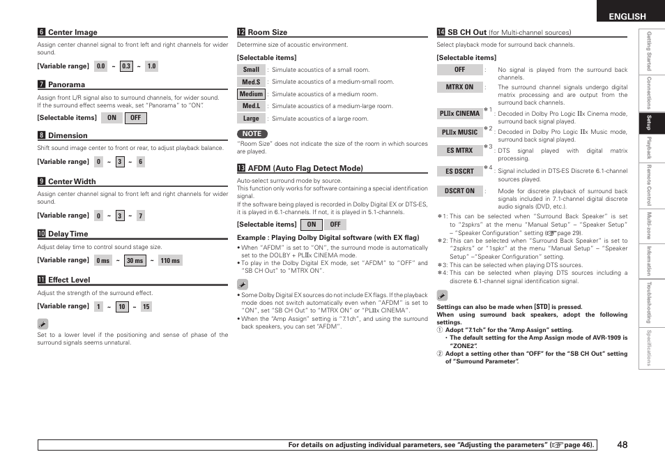 Denon AVR-1909 User Manual | Page 51 / 92