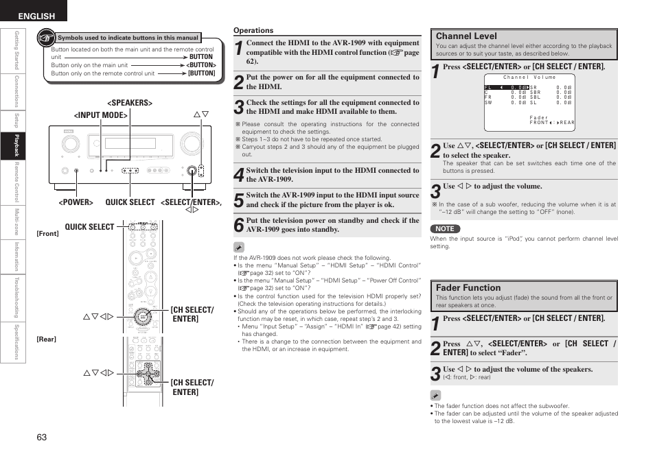 Denon AVR-1909 User Manual | Page 66 / 92