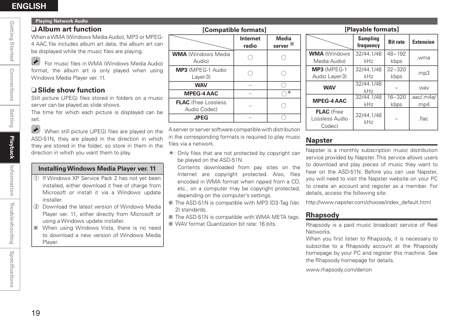 English | Denon ASD-51N User Manual | Page 26 / 42