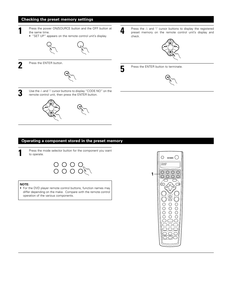 Press the enter button to terminate | Denon AVR-3802 User Manual | Page 32 / 74
