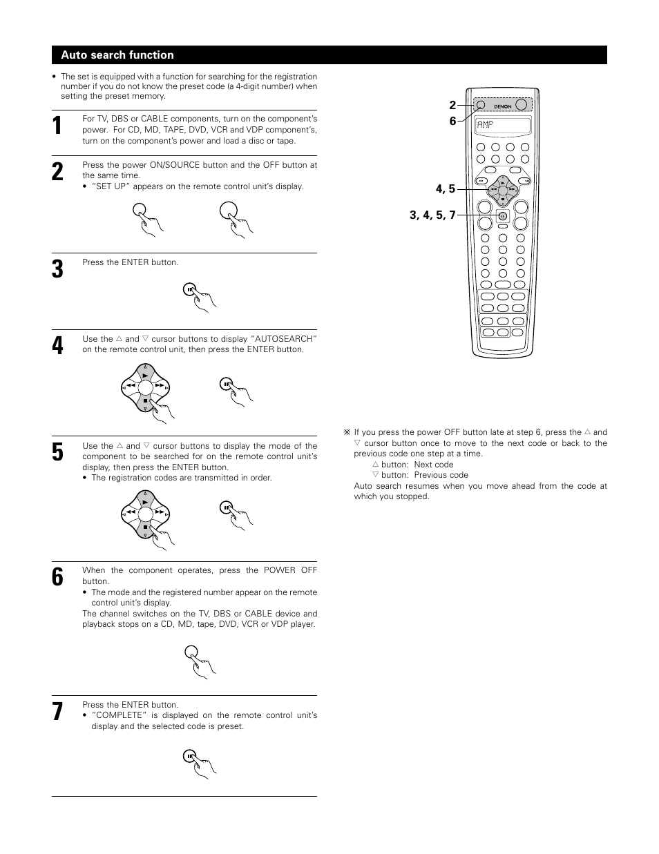 Auto search function | Denon AVR-3802 User Manual | Page 40 / 74
