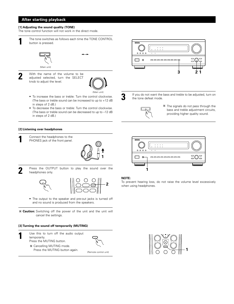 After starting playback | Denon AVR-3802 User Manual | Page 45 / 74