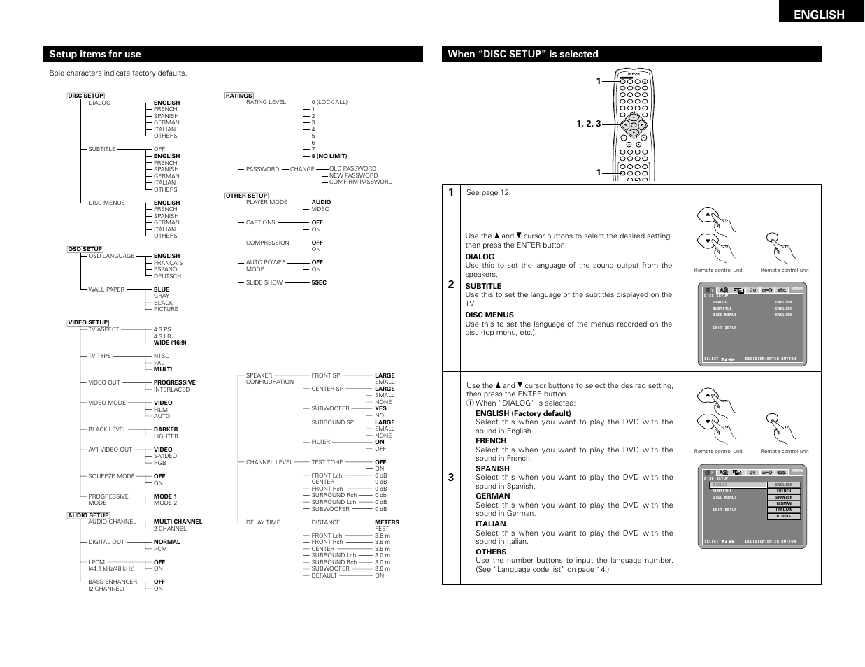 English | Denon DVD-3800 User Manual | Page 13 / 109