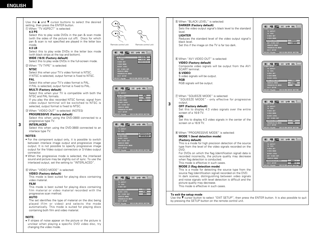 English 3 | Denon DVD-3800 User Manual | Page 16 / 109