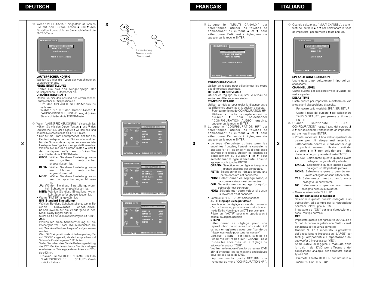 Deutsch français italiano | Denon DVD-3800 User Manual | Page 63 / 109
