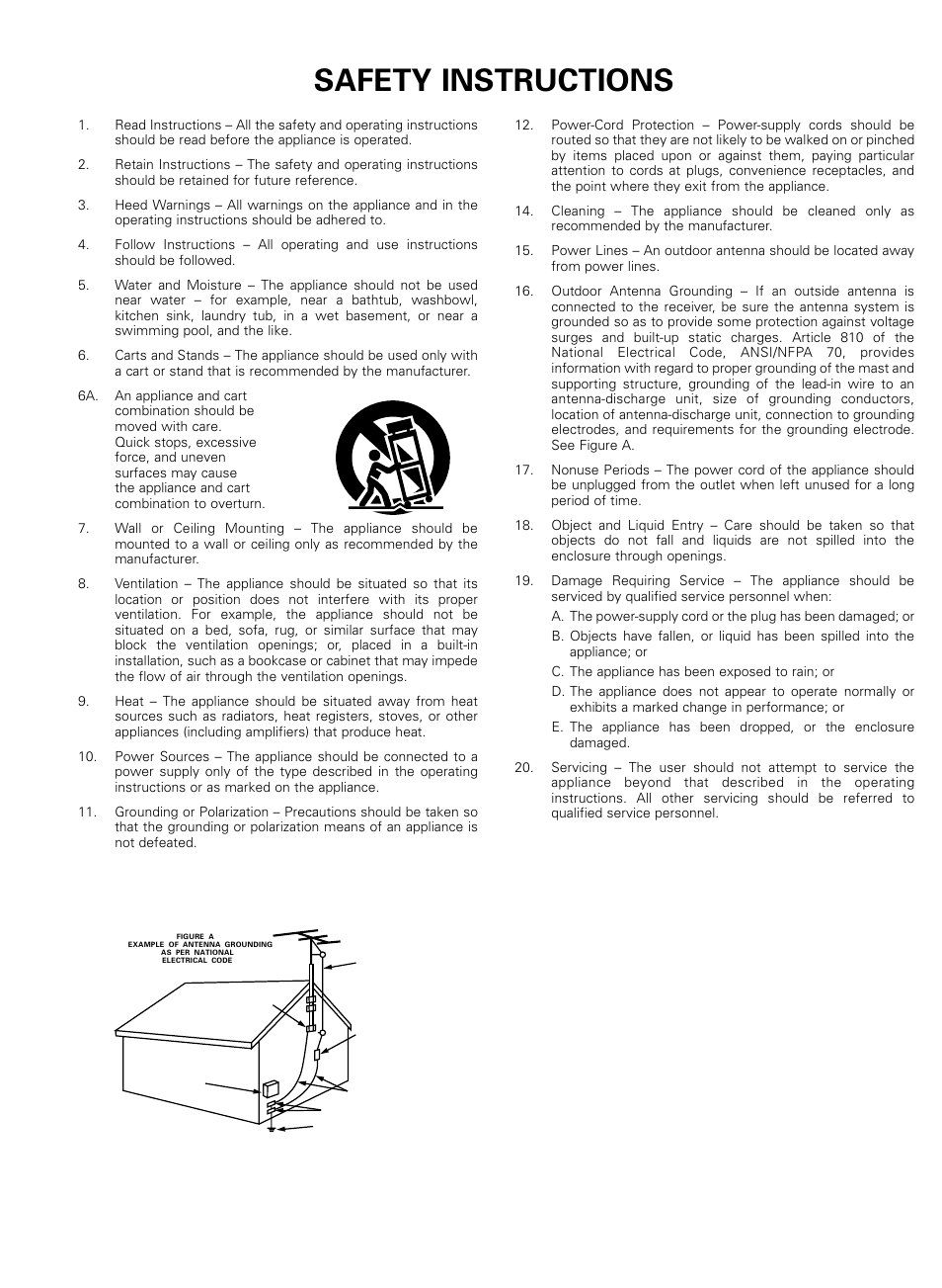 Safety instructions | Denon AVR-2802/982 User Manual | Page 3 / 73