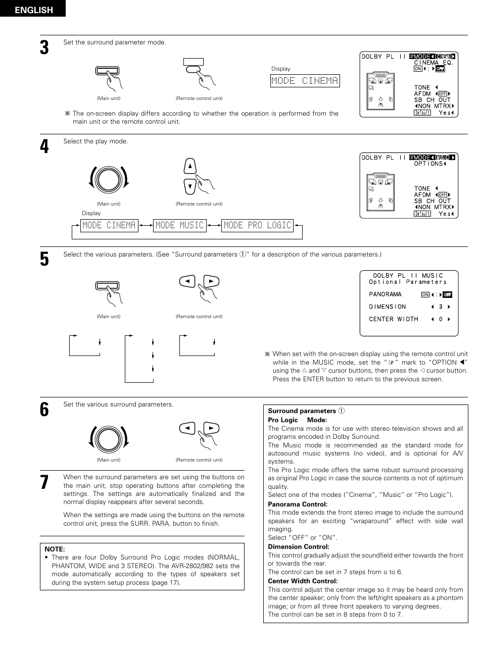 Denon AVR-2802/982 User Manual | Page 44 / 73