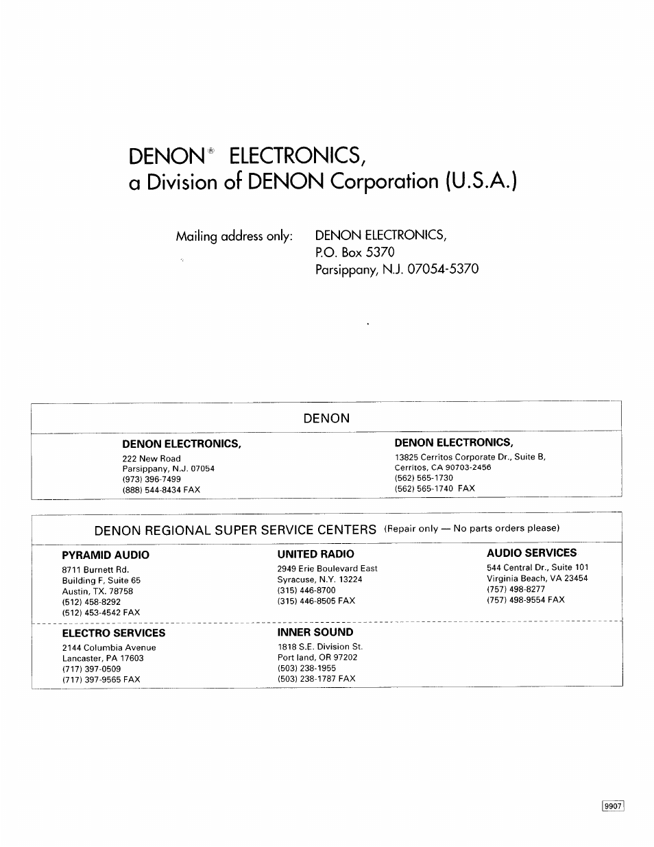 Denon AVR-2802/982 User Manual | Page 69 / 73