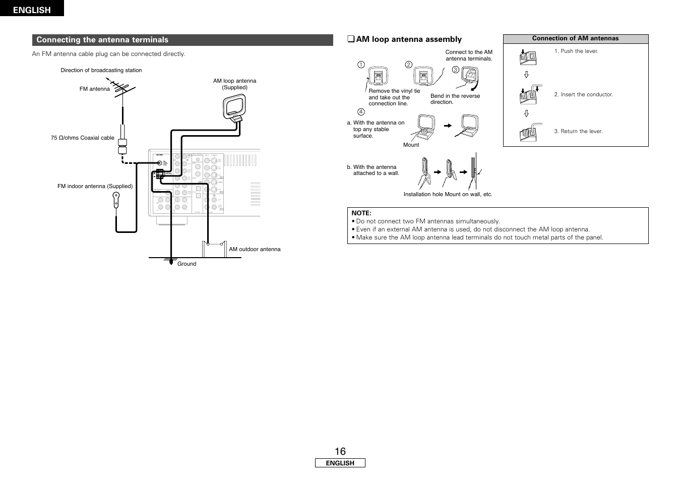 English | Denon AVR-1507 User Manual | Page 20 / 64