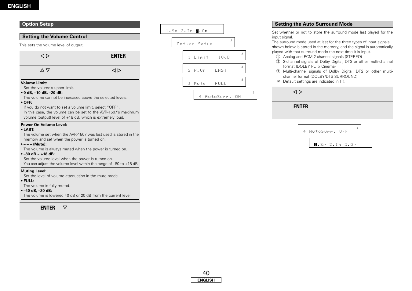 Denon AVR-1507 User Manual | Page 44 / 64