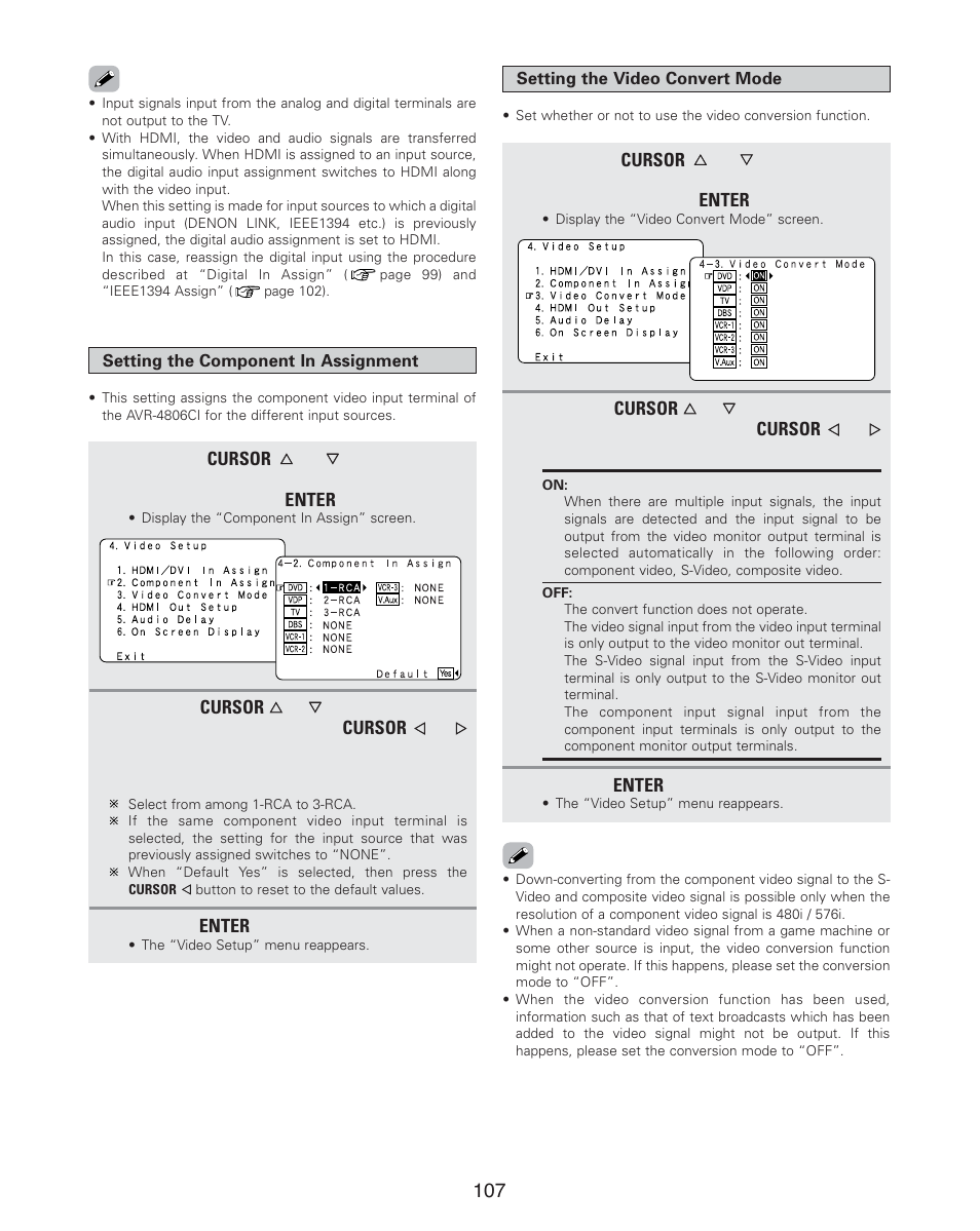 Denon AVR-4806CI User Manual | Page 107 / 202