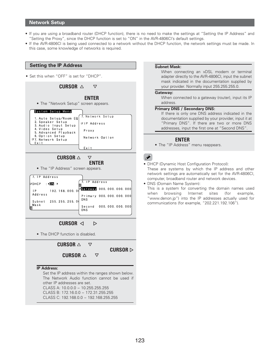 Denon AVR-4806CI User Manual | Page 123 / 202