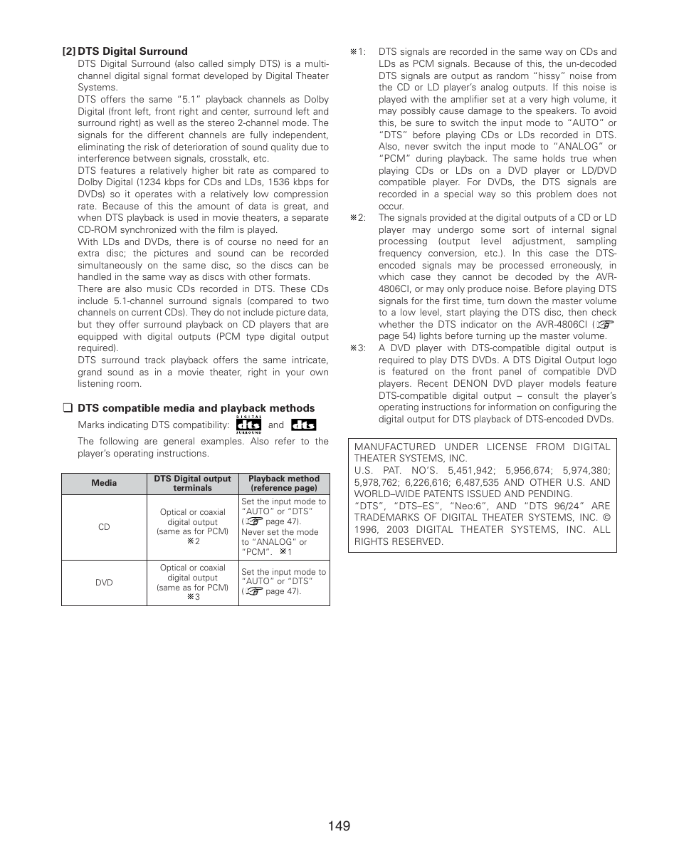 Denon AVR-4806CI User Manual | Page 149 / 202