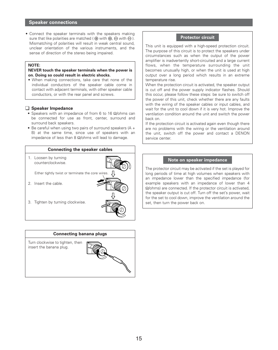 Denon AVR-4806CI User Manual | Page 15 / 202