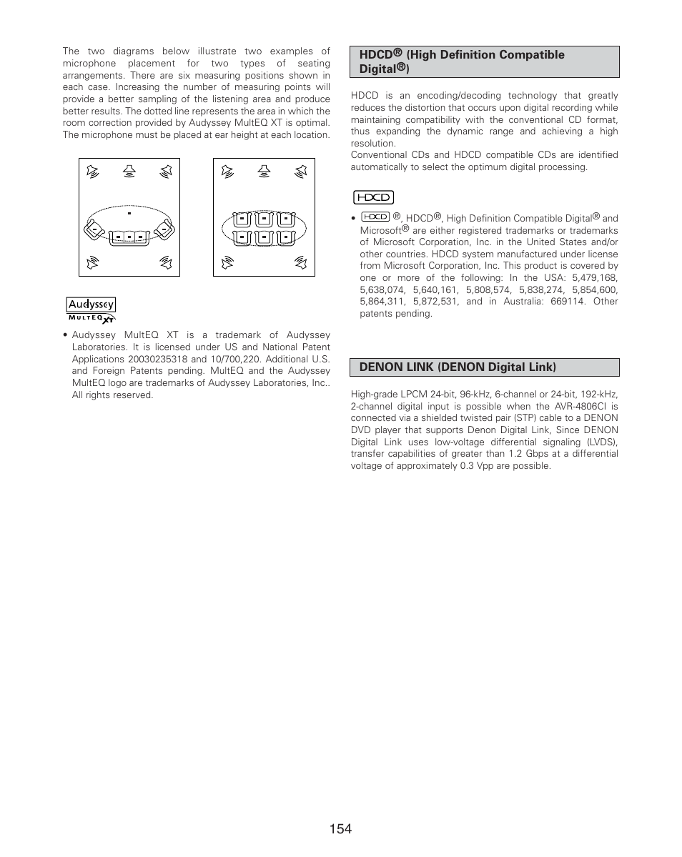 Denon AVR-4806CI User Manual | Page 154 / 202