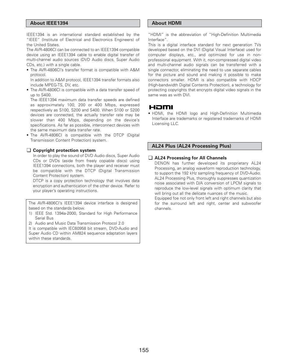 Denon AVR-4806CI User Manual | Page 155 / 202